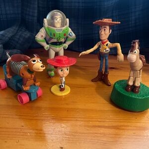 Pixar Toy Story Figurines Woody Buzz Jessie Bullseye Slinky Dog 4-6"